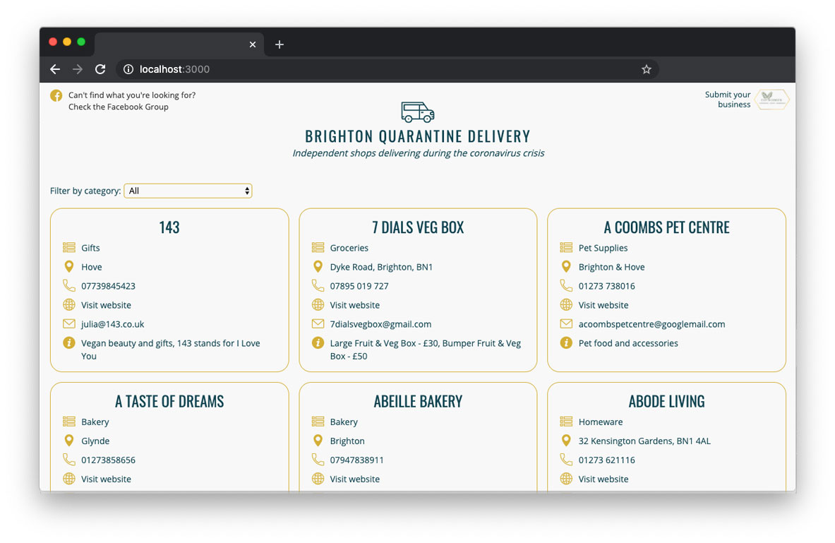Brighton Quarantine Delivery